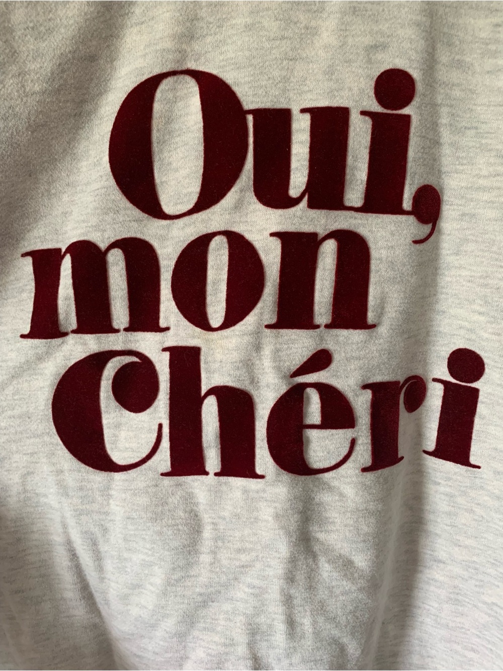 H&M Oui, mon Chéri Cream Graphic Sweatshirt - Picture 2 of 5